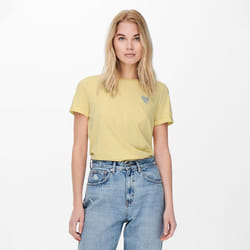 T-shirt femme Only Onlkita Logo Top Noos