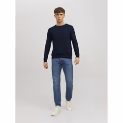 Jack&Jones Pull Emil 12208364 Bleu marine Regular Fit - Vue supplémentaire 4