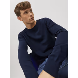 Jack&Jones Pull Emil 12208364 Bleu marine Regular Fit - Vue supplémentaire 7