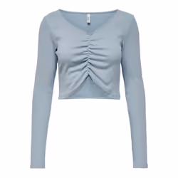 Crop top col v à manches longues femme Only onlkenya life - M