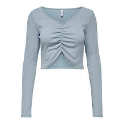 Crop top col v à manches longues femme Only onlkenya life - L