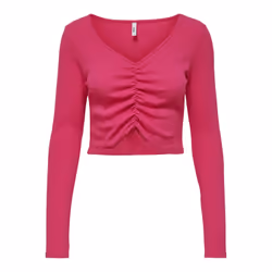Crop top col v à manches longues femme Only onlkenya life - XL