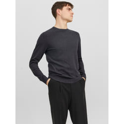 Pull en maille Col rond Manches longues Gris Foncé Dane