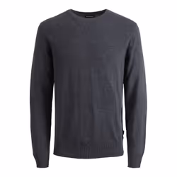 Pull en maille Col rond Manches longues Gris Foncé Dane