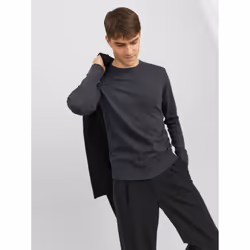 Pull en maille Col rond Manches longues Gris Foncé Dane - Vue supplémentaire 7