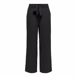 Pantalon palazzo avec ceinture noir Femme ONLY