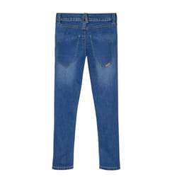 Jeans enfant garçon NAME IT Robin bleu - coupe droite - taille ajustable - effet délavé