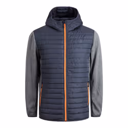 Veste hybride Courte Capuche Manches longues Gris Kai