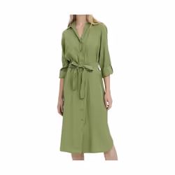 Robe chemise mi-mollet manches longues femme Vero Moda Bell Wvn