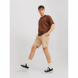 Jack&Jones Short en tissu Fury 12206889 Beige Regular Fit - Vue supplémentaire 8