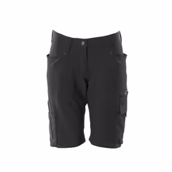 MASCOT 18048-511-09-C38, Shorts, Femme, Noir, C38, 820 mm, Élastoléfine, Polyester