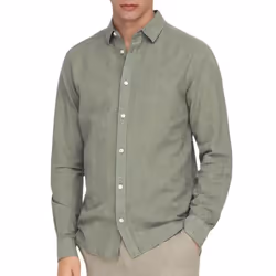 Chemise manches longues en lin solide Only & Sons Caiden