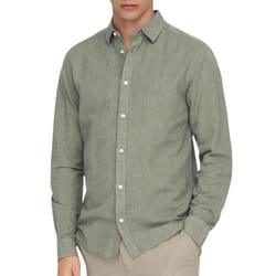 Chemise manches longues en lin solide Only & Sons Caiden