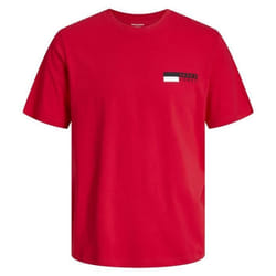 T-shirt - JACK & JONES - Jjecorp Logo Tee Play - Rouge - Manches courtes - Col arrondi