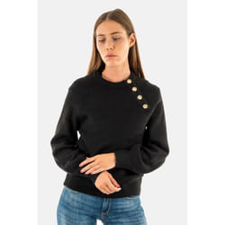 Pull hiver ONLY Emma noir - Col roulé - Femme