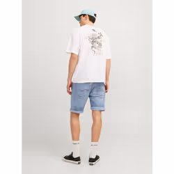 Jack&Jones Short en jean Chris 12249095 Bleu Relaxed Fit