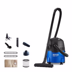 Nilfisk BUDDY II 12 HOME EDITION, Sec&humide, Noir, Bleu, 12 L, 20 kPa, 200 mbar, 4 m