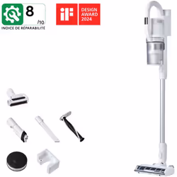 Comprend : Chargeur, support mural, suceur, embout combiné, rouleau à tapis/moquette, brosse active L'aspirateur S1 est conçu ...