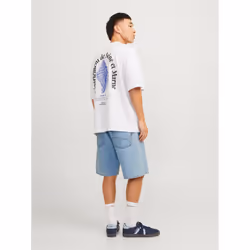 Jack&Jones Short en jean Tony 12249063 Bleu Loose Fit