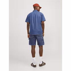 Short ample homme bleu denim en coton Pip