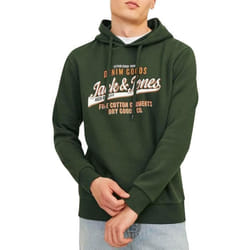 Sweatshirt à capuche 2 col avec logo Jack & Jones