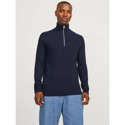 Jack&Jones Pull Pannel 12258473 Bleu marine Regular Fit