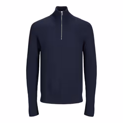 Jack&Jones Pull Pannel 12258473 Bleu marine Regular Fit