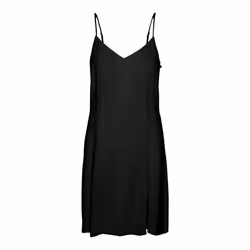 Robe courte à bretelles ajustables col v noir avec fente Femme VERO MODA