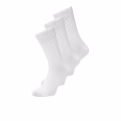 Jack & Jones 12260081, Chaussettes remontant jusqu'aux genoux, Blanc, Adulte, One Size, Sportif, Coton, Elastane, Polyester
