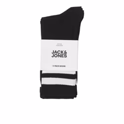 Jack & Jones 12260082 Chaussettes remontant jusqu'aux genoux Noir 3 paire(s)