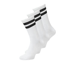 Jack & Jones 12260082 Chaussettes remontant jusqu'aux genoux Blanc 3 paire(s)