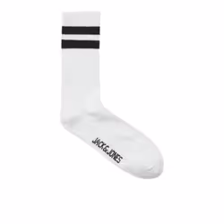 Jack & Jones 12260082 Chaussettes remontant jusqu'aux genoux Blanc 3 paire(s)