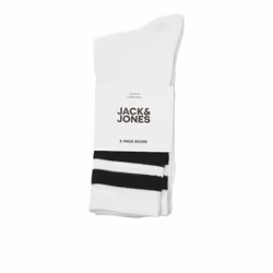 Jack & Jones 12260082 Chaussettes remontant jusqu'aux genoux Blanc 3 paire(s)