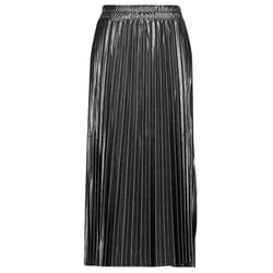Jupe longue noire unie avec une coupe droite et une taille élastiquée