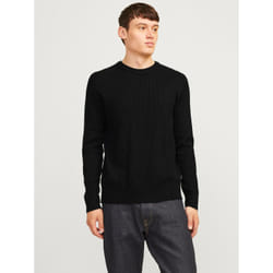 Jack&Jones Pull Perfect 12257771 Noir Regular Fit