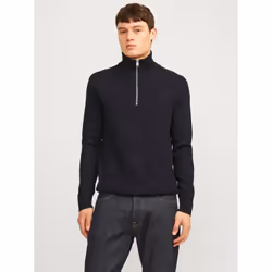 Jack & Jones 12257773_2161.63, Noir, XL, Encolure torsadée, Manches longues, 1 pièce(s)