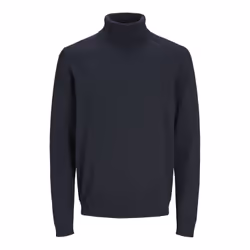 Jack&Jones Pull Ã  col roulÃ© Basic 12258051 Bleu marine Regular Fit