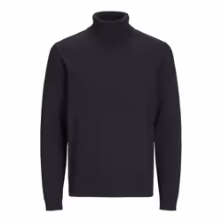 Jack&Jones Pull Ã  col roulÃ© Basic 12258051 Noir Regular Fit