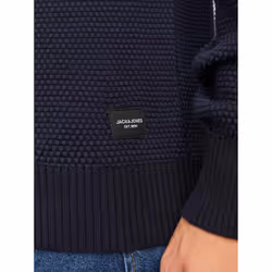 Jack&Jones Pull Globe 12258139 Bleu marine Regular Fit - Vue supplémentaire 5