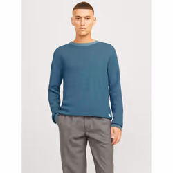 Jack & Jones 12258139_1465.65, M, Coupe régulière, Encolure torsadée, Manches longues, 1 pièce(s)