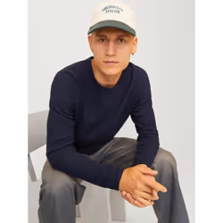 Jack&Jones Pull Cooper 12258407 Bleu marine Regular Fit - Vue supplémentaire 7