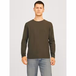 Jack & Jones 12258407_1926.41, XXL, Coupe régulière, Encolure torsadée, Manches longues, 1 pièce(s)