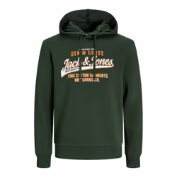 Sweatshirt à capuche 2 col avec logo Jack & Jones
