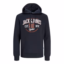 Sweatshirt à capuche 2 col avec logo Jack & Jones
