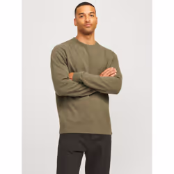 Jack & Jones 12257854_1899.62, L, Coupe comfortable, Encolure torsadée, Manches longues, 1 pièce(s)