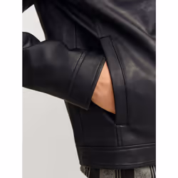 Jack&Jones Veste en simili cuir Dylan 12261195 Noir Slim Fit - Vue supplémentaire 6