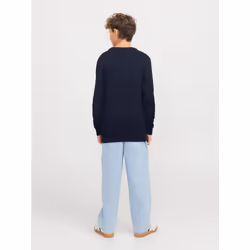 Jack&Jones Pull Pannel 12258471 Bleu marine Regular Fit