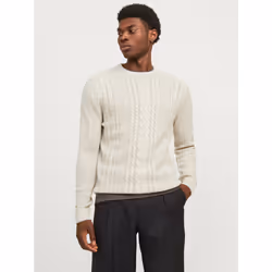 Jack & Jones 12258480_3308.60, S, Encolure torsadée, Manches longues, 1 pièce(s)