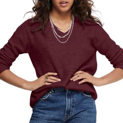 Pull Only Camilla V-Neck Femmes