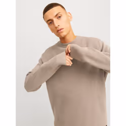 Jack&Jones Pull Milano 12259666 Gris Relaxed Fit - Vue supplémentaire 7